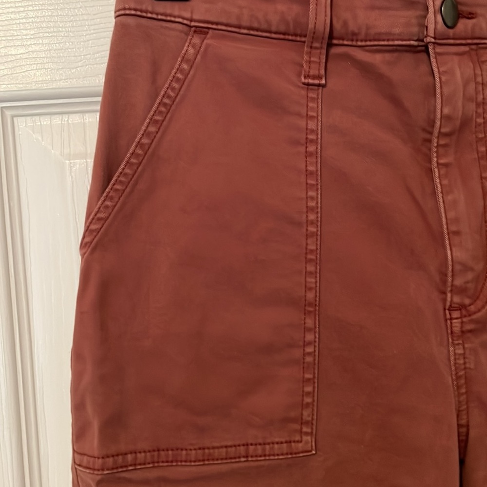 Abercrombie & Fitch rustic red ultra high rise super skinny ankle jeans. 30/10R - Picture 2 of 7